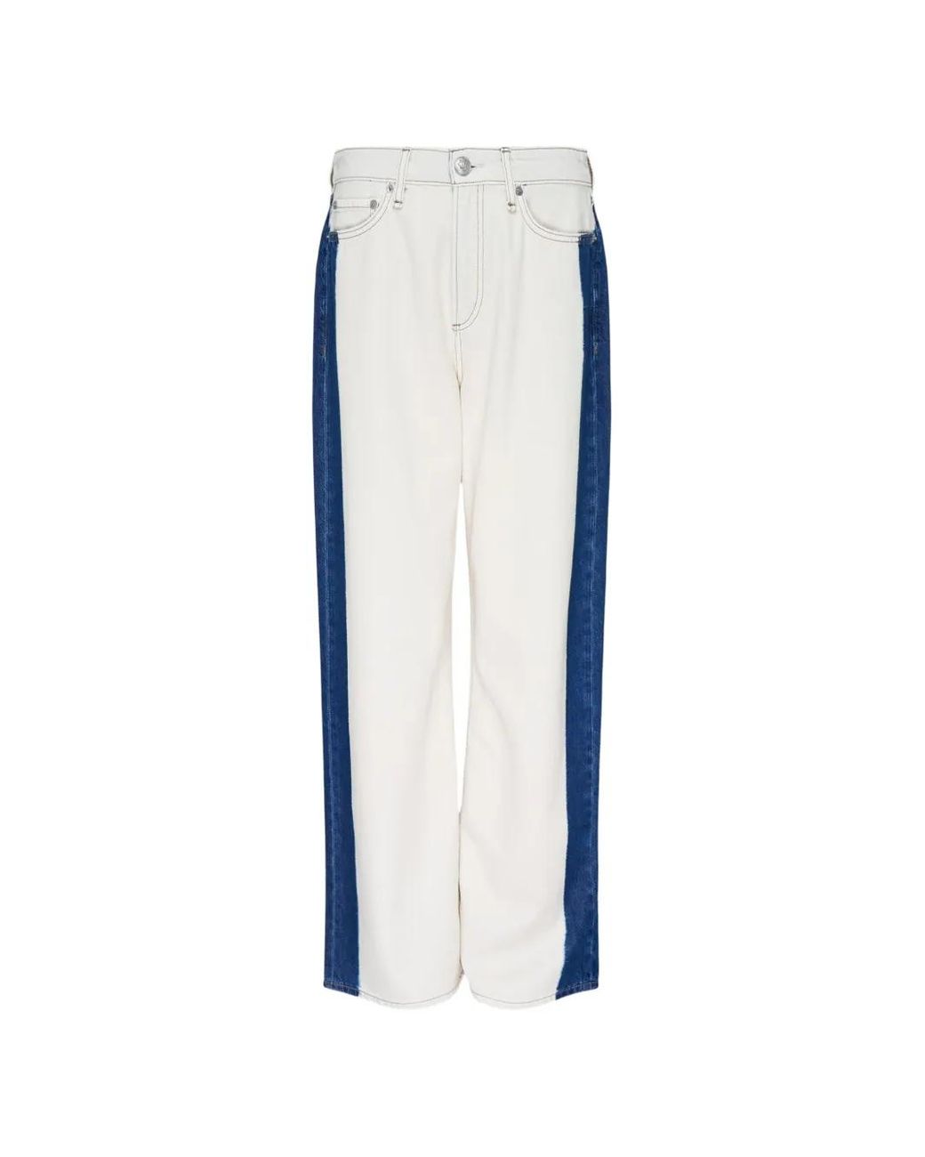 Rag & Bone White Jean Logan À Coupe Ample