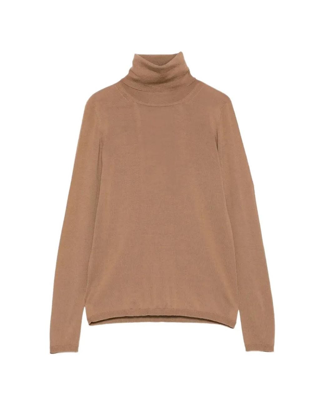 Max Mara Natural Roll-Neck Long-Sleeve Sweater