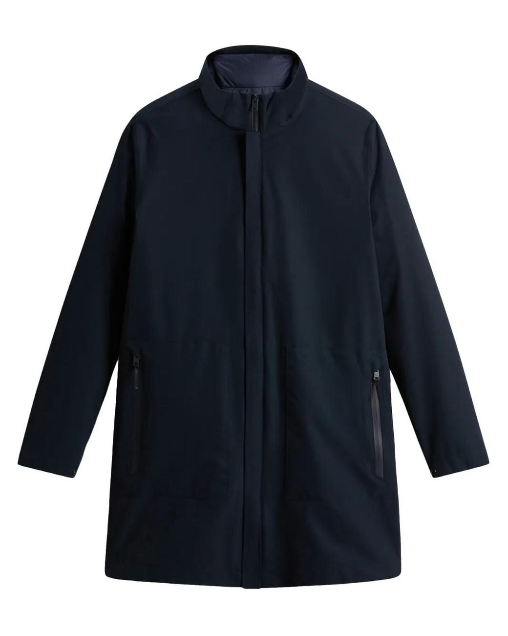 Woolrich Blue Two Layers 2In1 Trench Coat for men