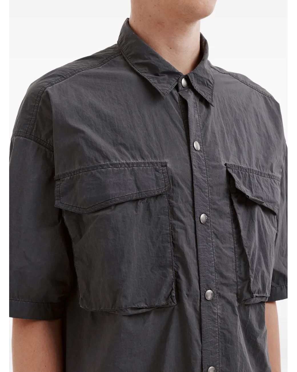 Izzue Gray Chemise À Poche À Rabat for men