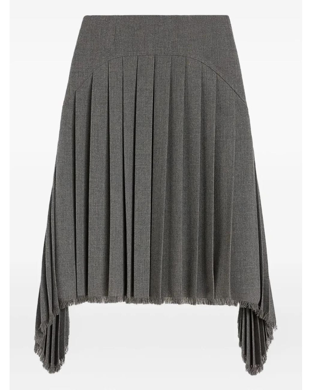 Jil Sander Midi-Plooirok in het Gray