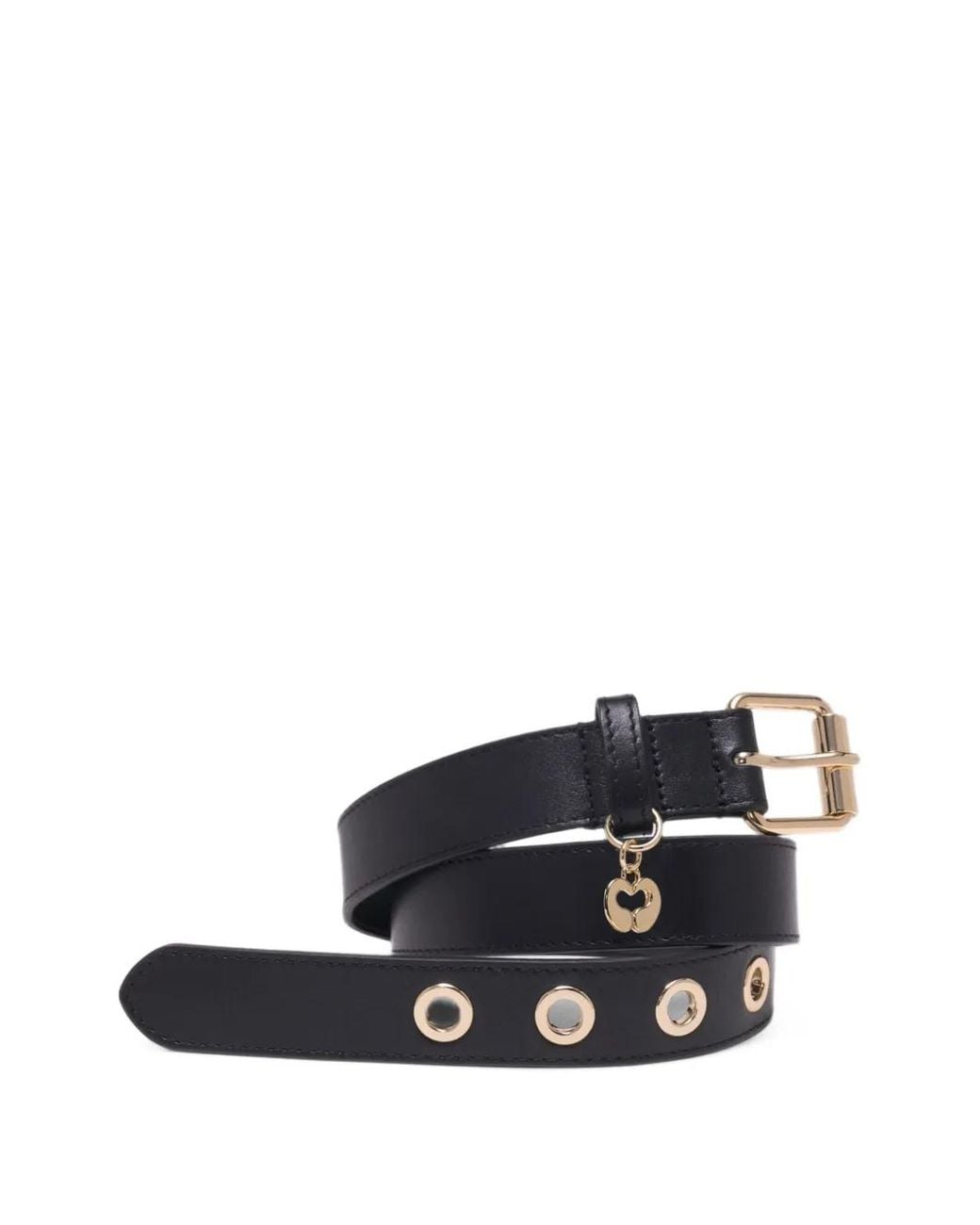 Maje White Leather Belt With Eyelets