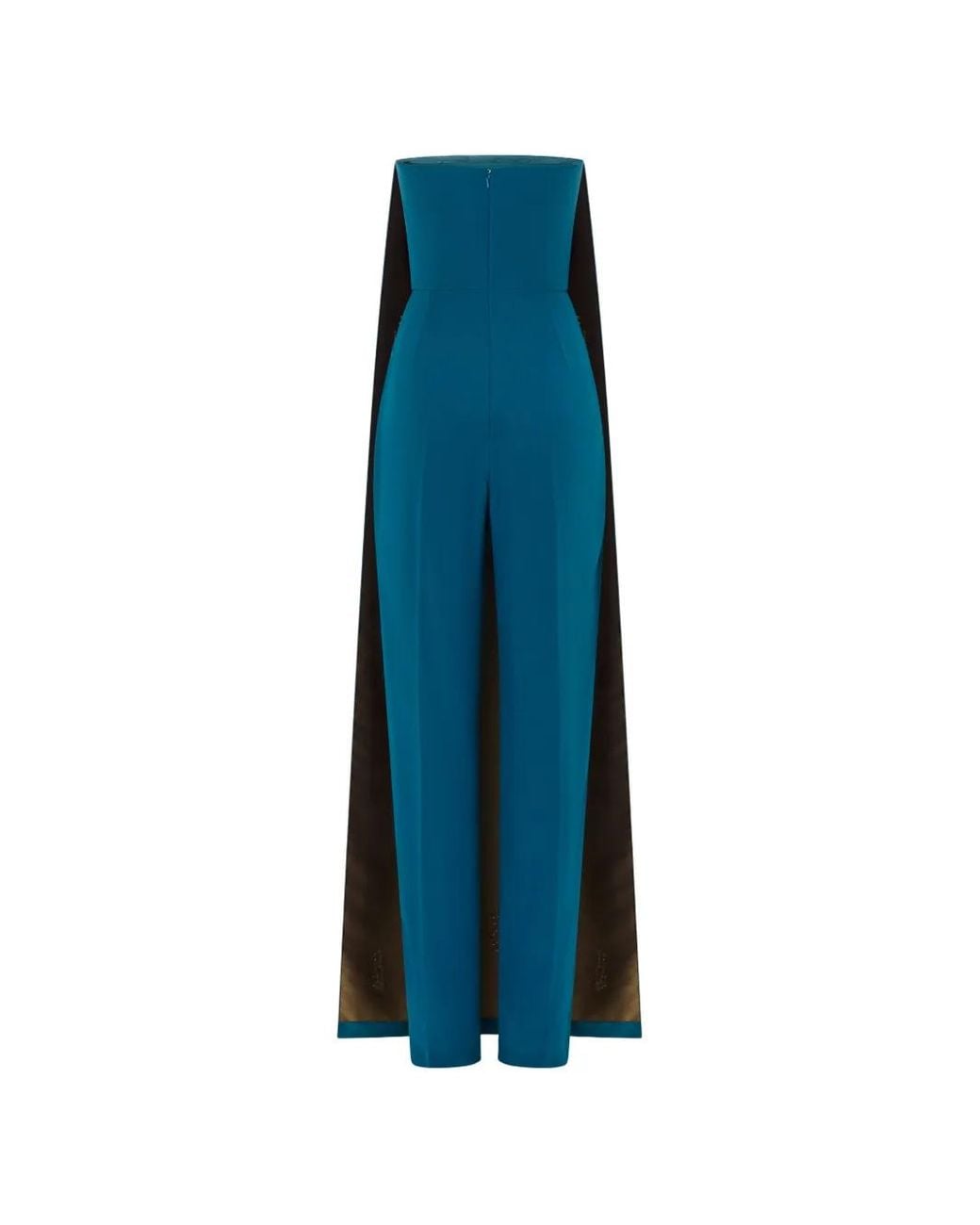 Rami Al Ali Blue Embellished-Cape Jumpsuit