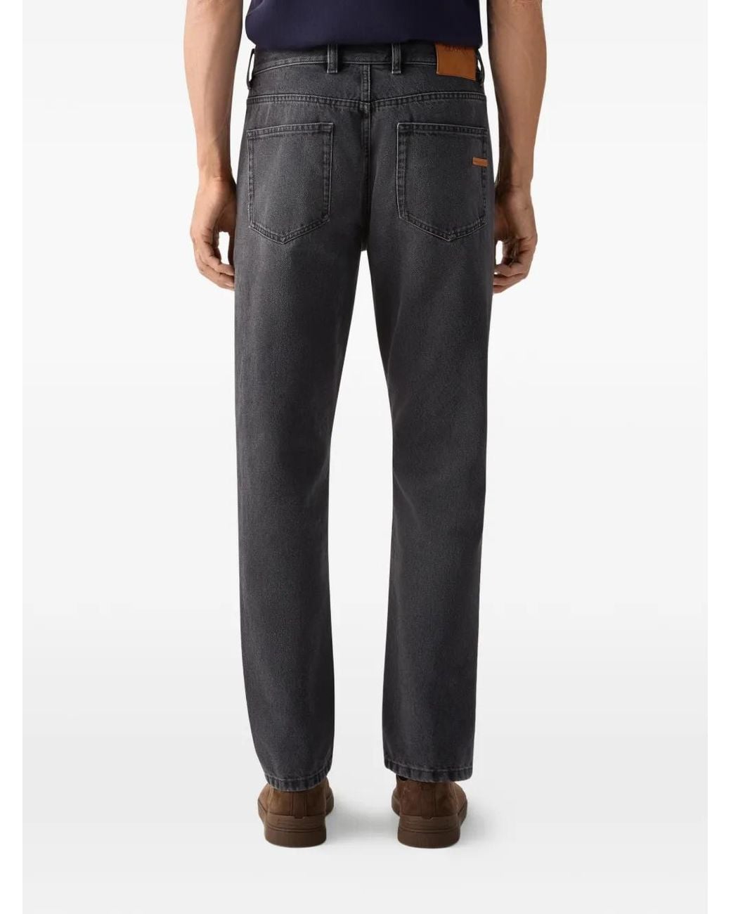Zegna Gray Roccia Stone-Washed Jeans for men