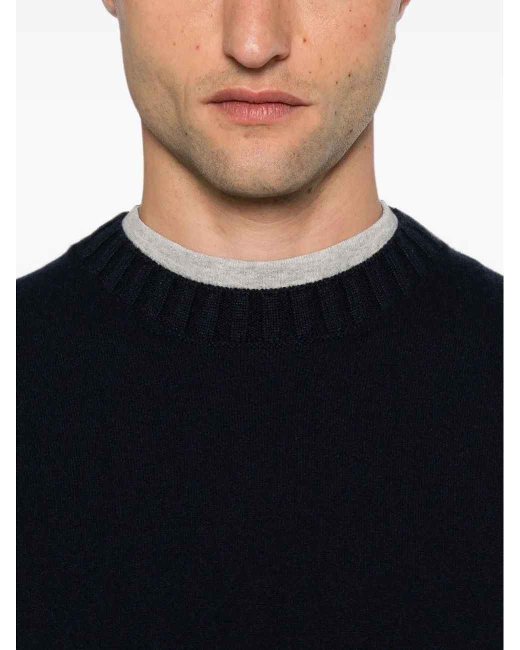 Magazzino Ricambi Black Crew-Neck Sweater for men