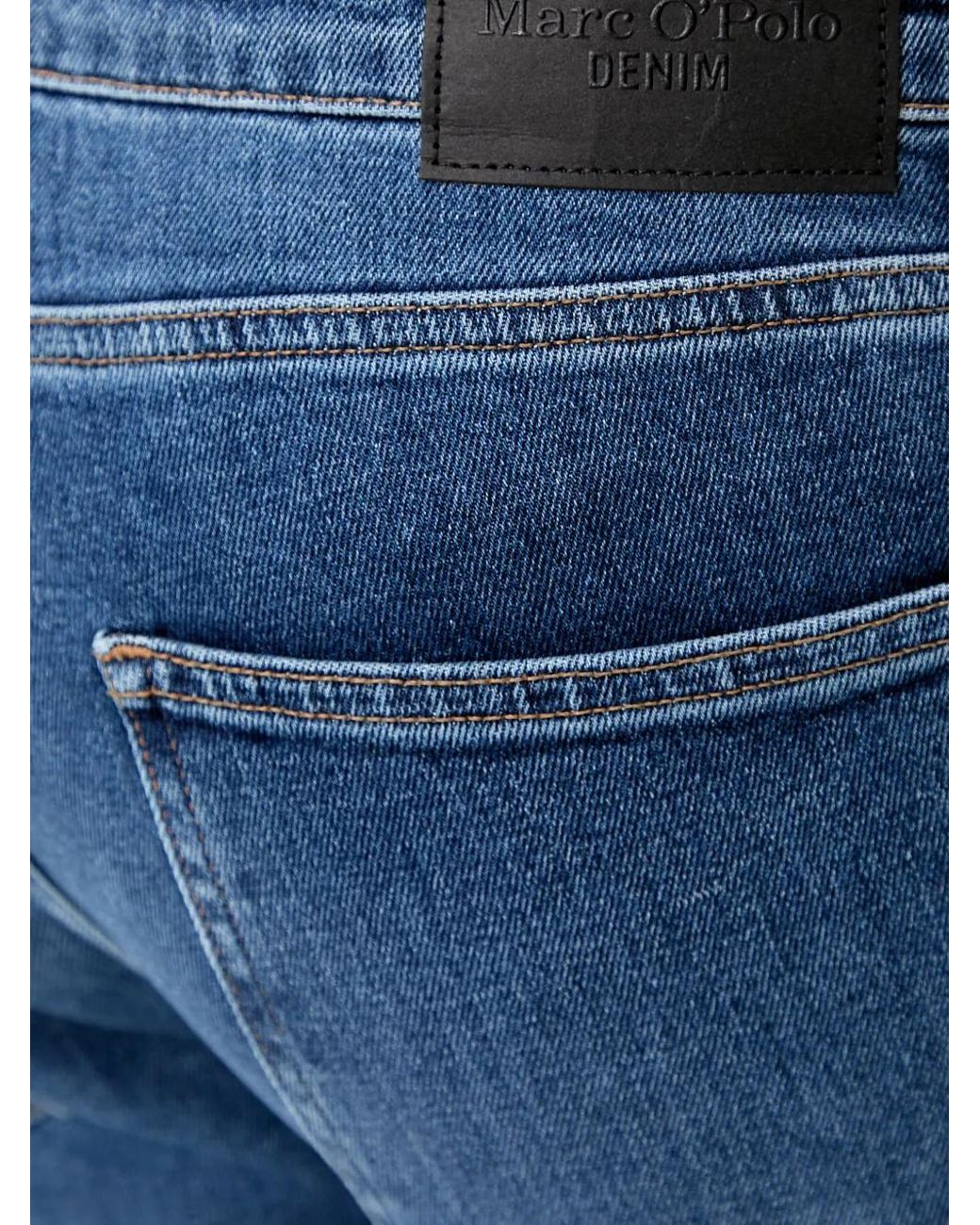 Marc O' Polo Blue Logo-Patch Slim-Fit Jeans for men