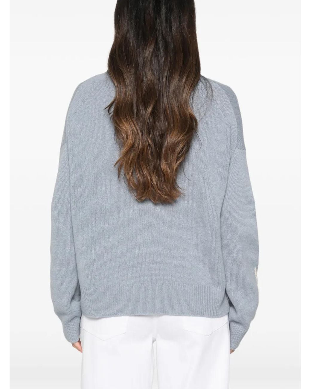 Bompard Blue Cashmere Jersey-Knit