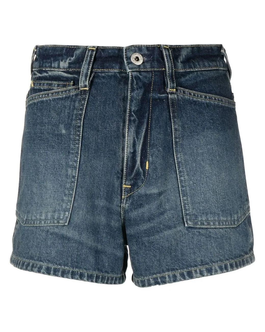KENZO Shorts Met Logopatch in het Blue