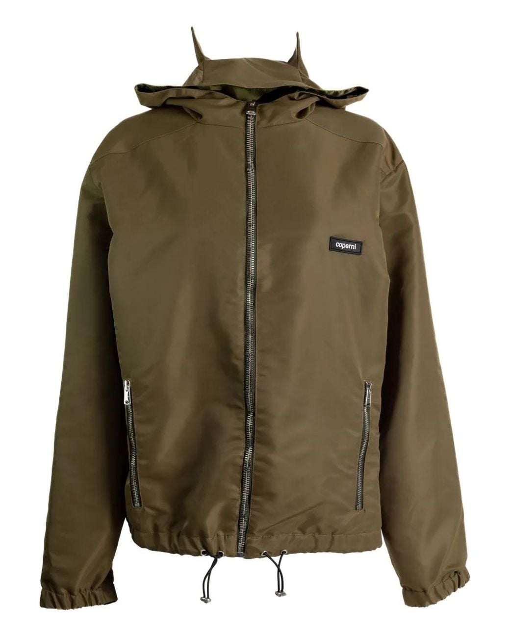 Coperni Green Hooded Zip-Up Jacket
