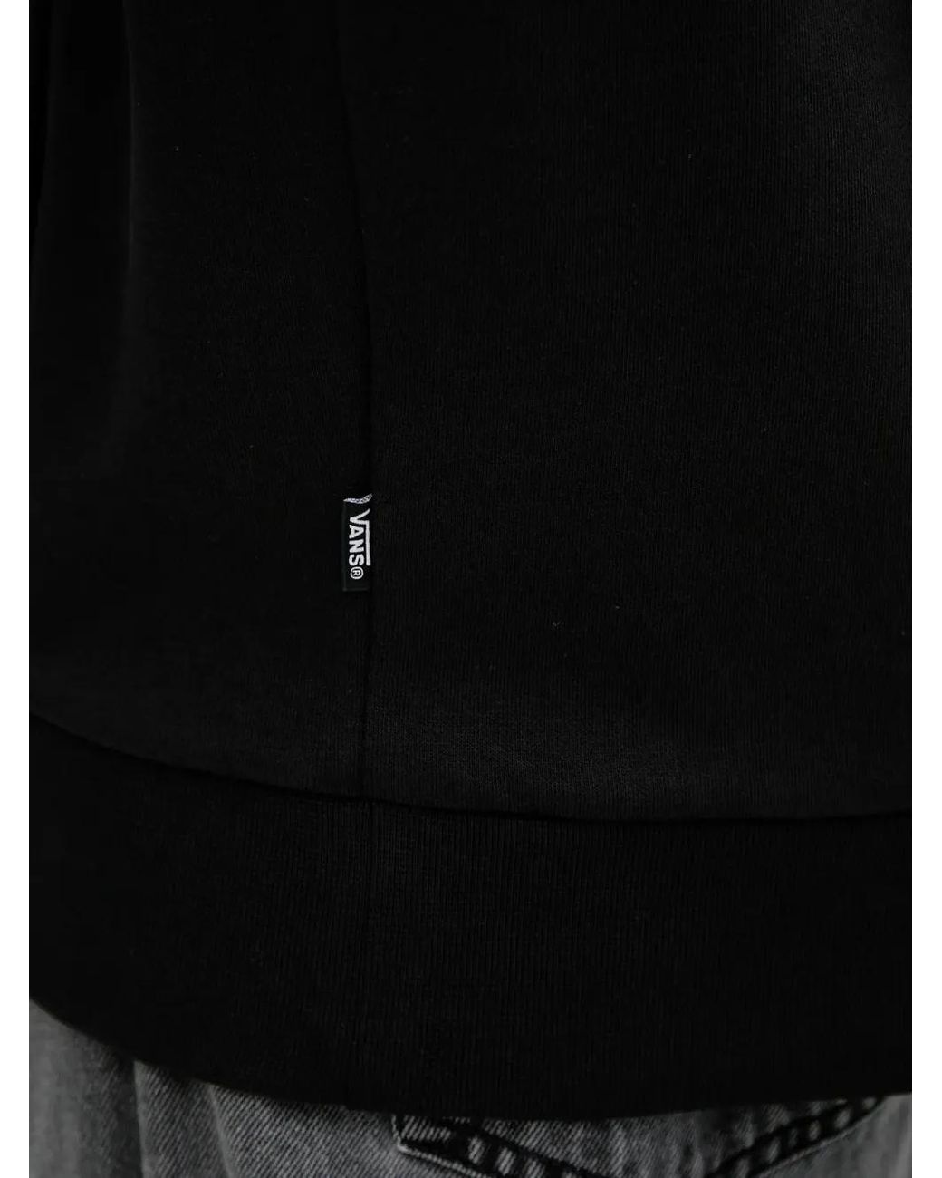 Vans Black Logo-Print Drawstring Hoodie for men