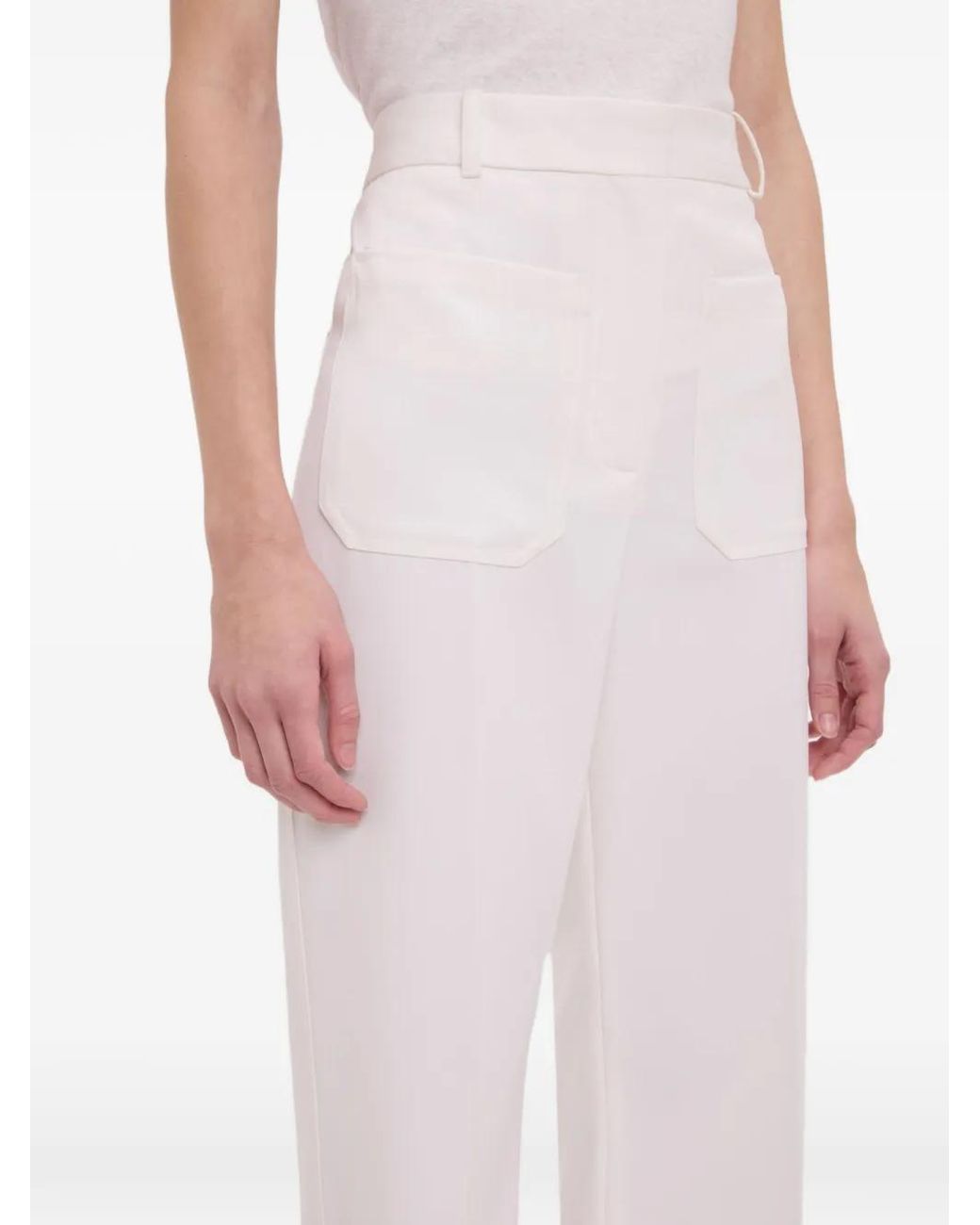 Victoria Beckham White Alina Trousers