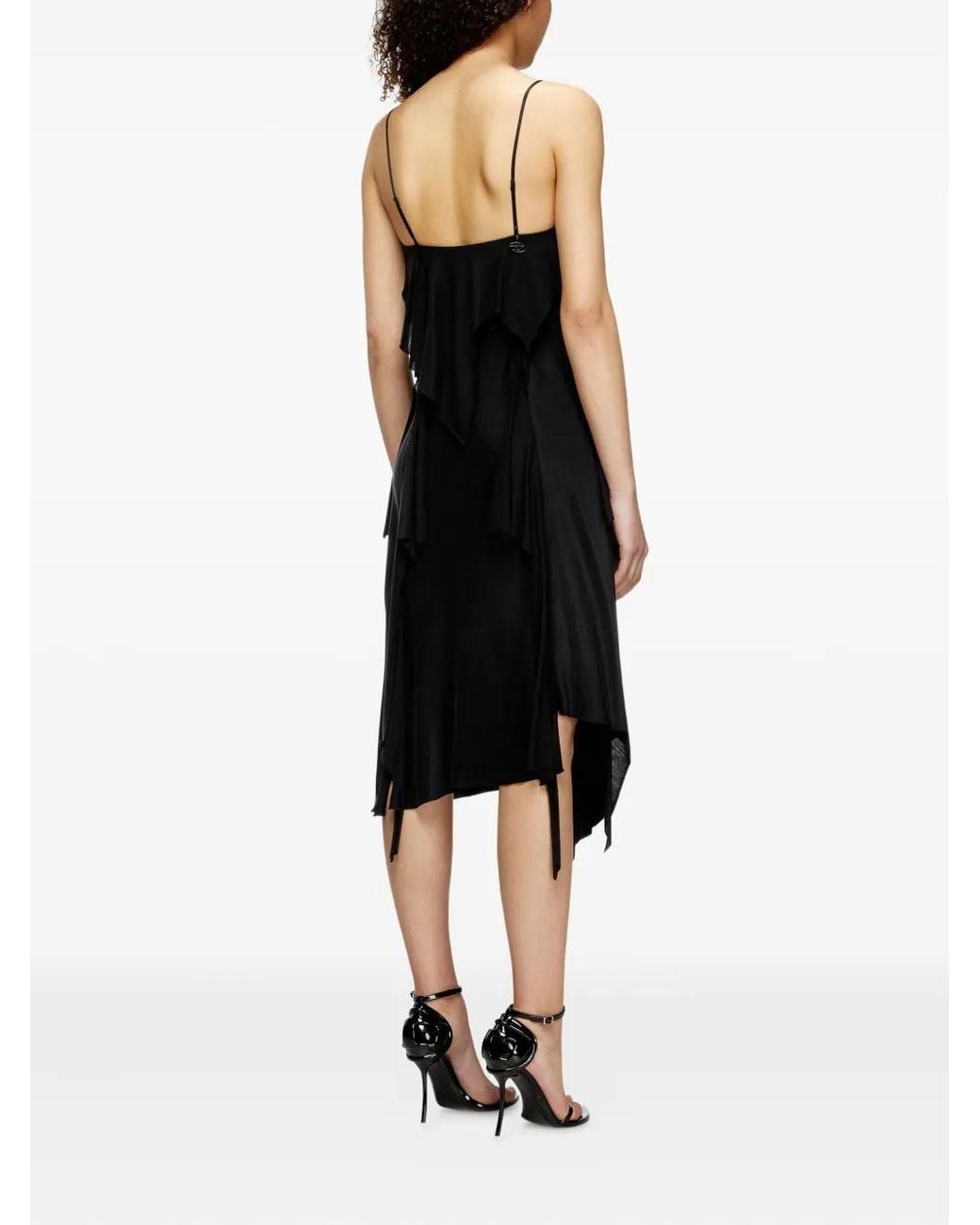 DIESEL D-Ancer Midi-Jurk in het Black