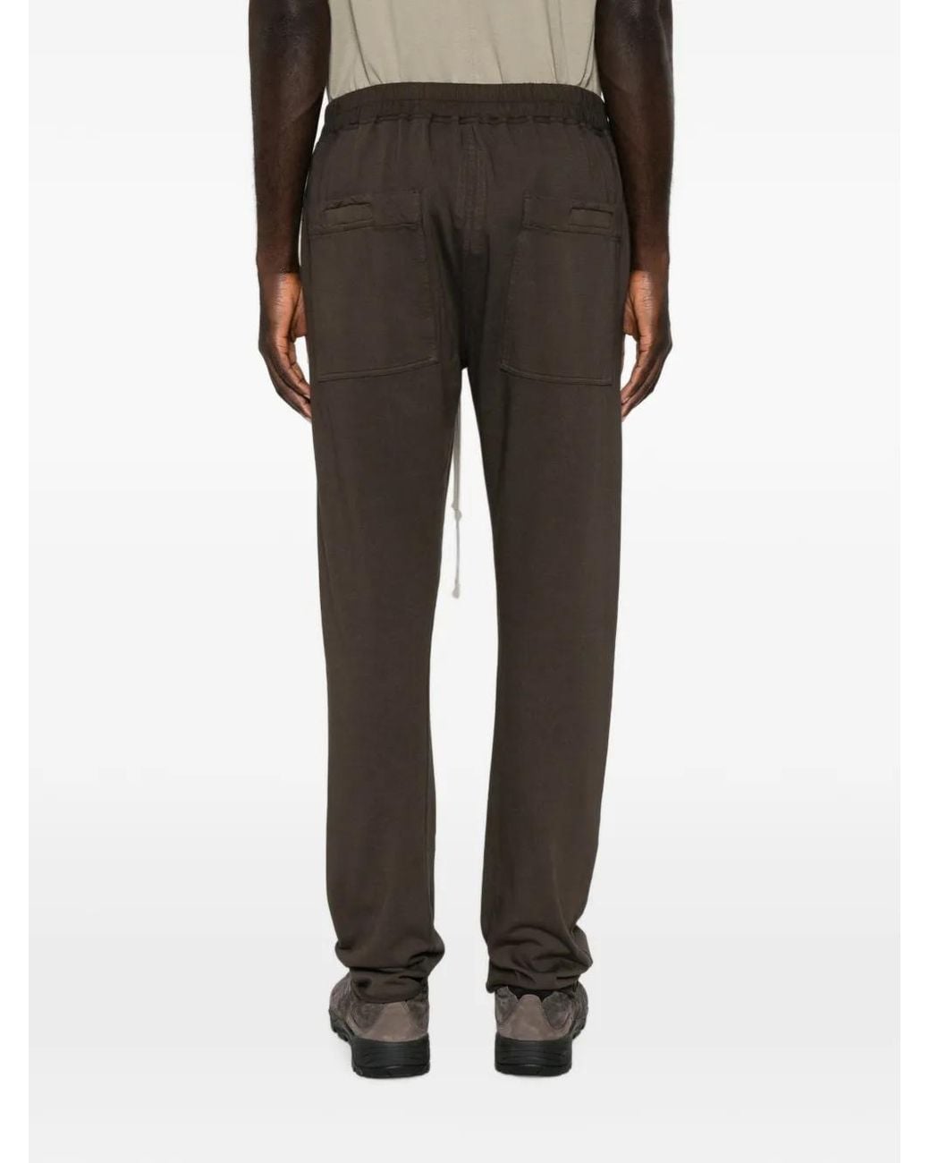 Rick Owens Gray Drawstring-Fastening Track Pants for men