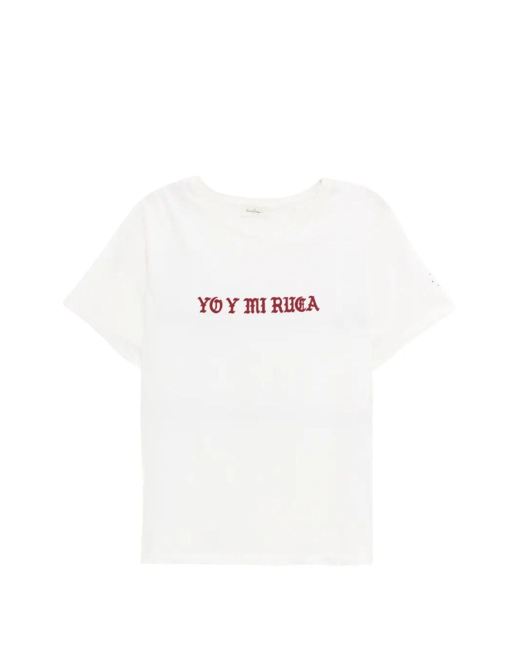 Second/Layer White Slogan-Print Short-Sleeve T-Shirt for men