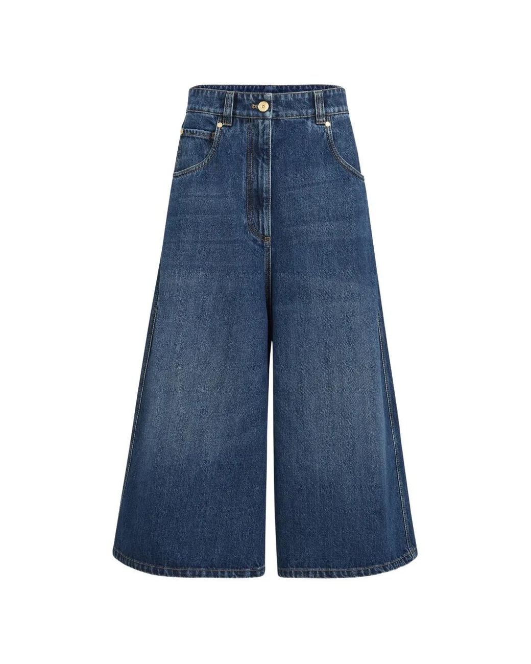 Vaqueros Capri Con Monili Brunello Cucinelli de color Blue