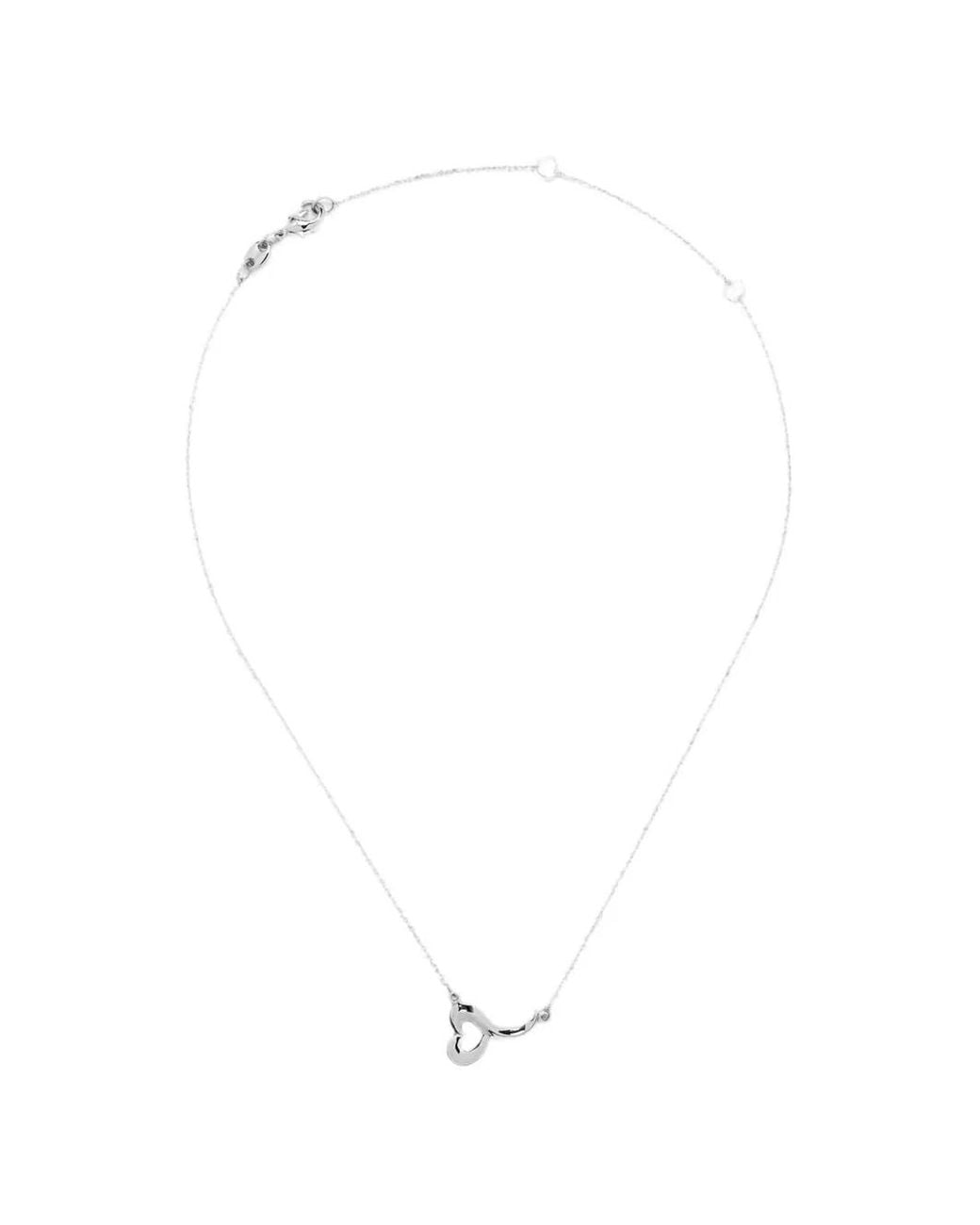 Yoj White Loff Heart Necklace