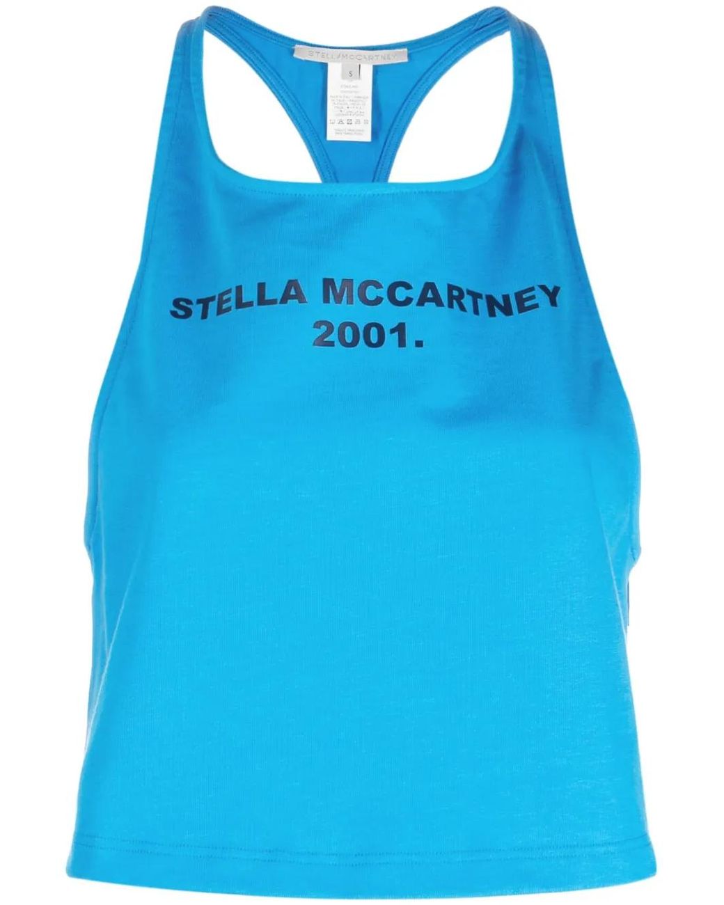 Stella McCartney Blue Logo-Print Tank Top
