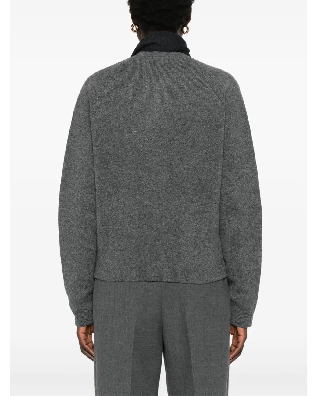 Totême Gray Wool Cardigan