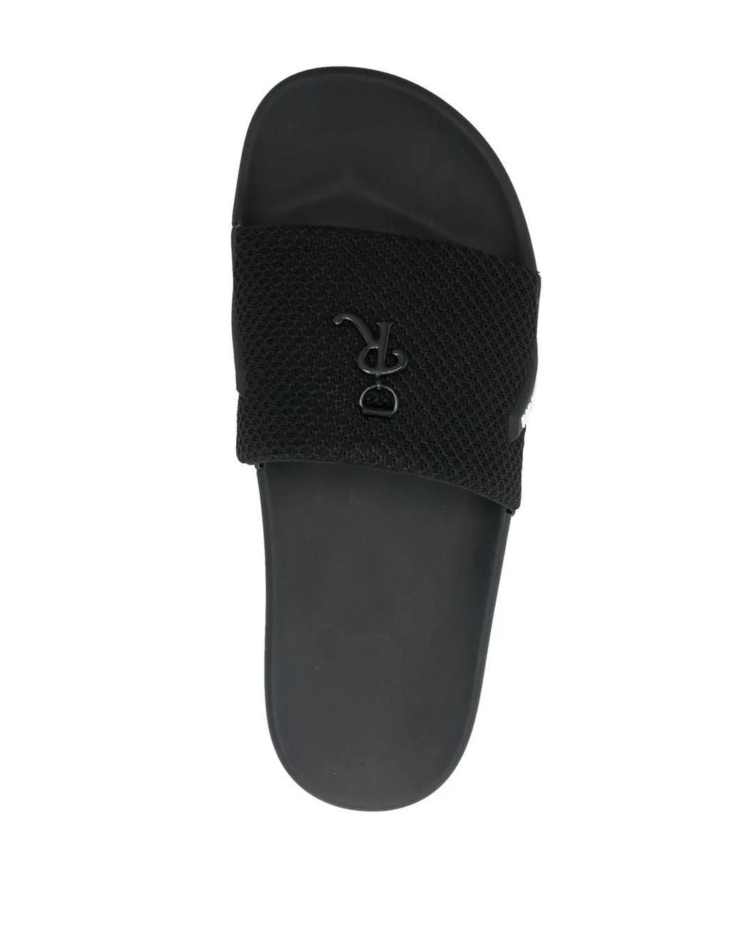 Raf Simons Black Astra Logo Slides for men