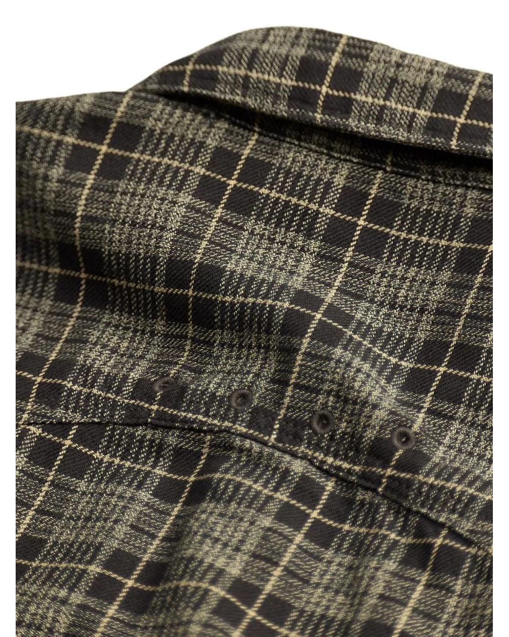 RRL Gray Plaid Cotton Shirt for men