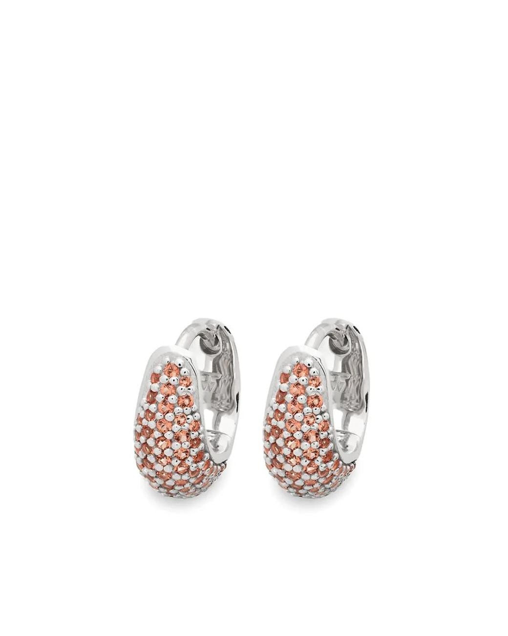 Tom Wood White Sunset Huggie Earrings