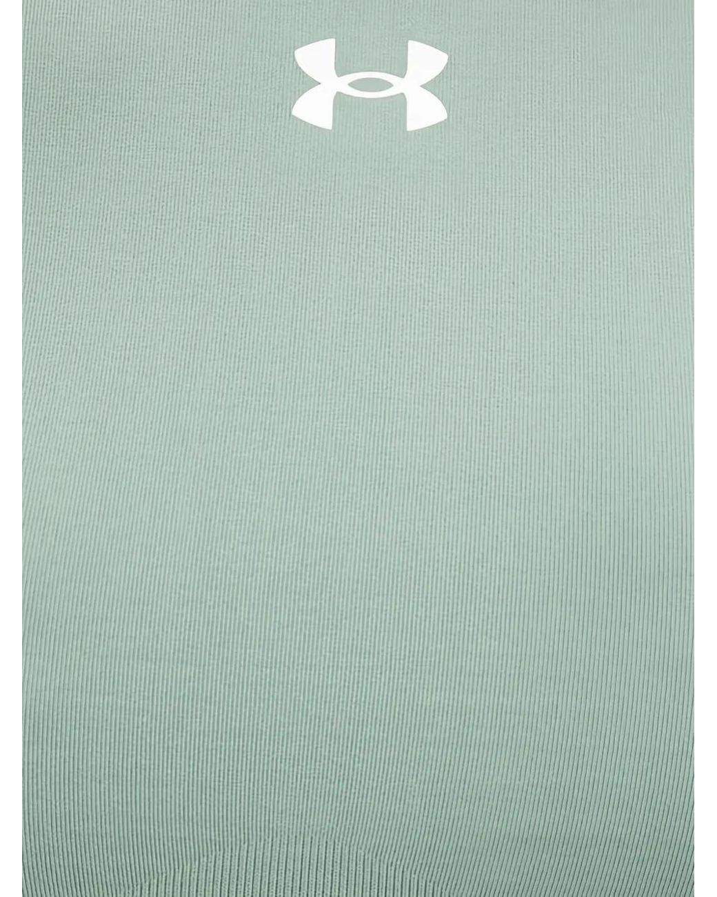 Under Armour Green Logo-Print Long-Sleeves T-Shirt