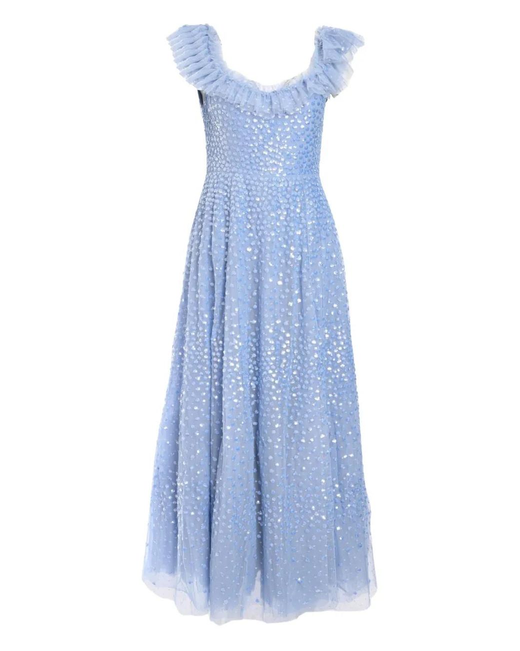 Needle & Thread Blue Scatter Dot Midi Dress