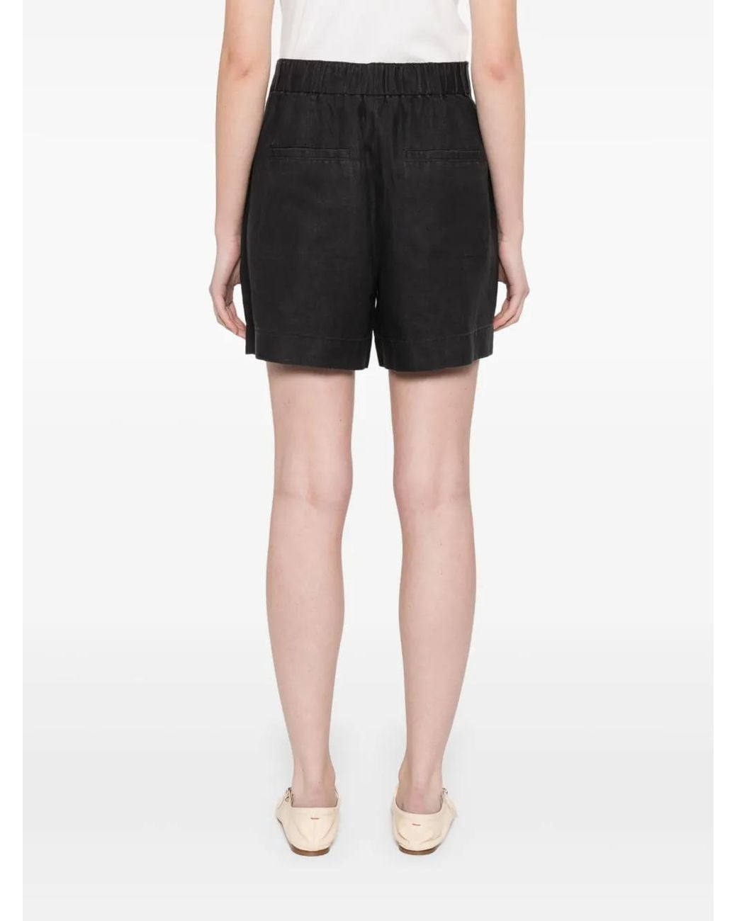 Vince Black Elasticated-Waist Shorts