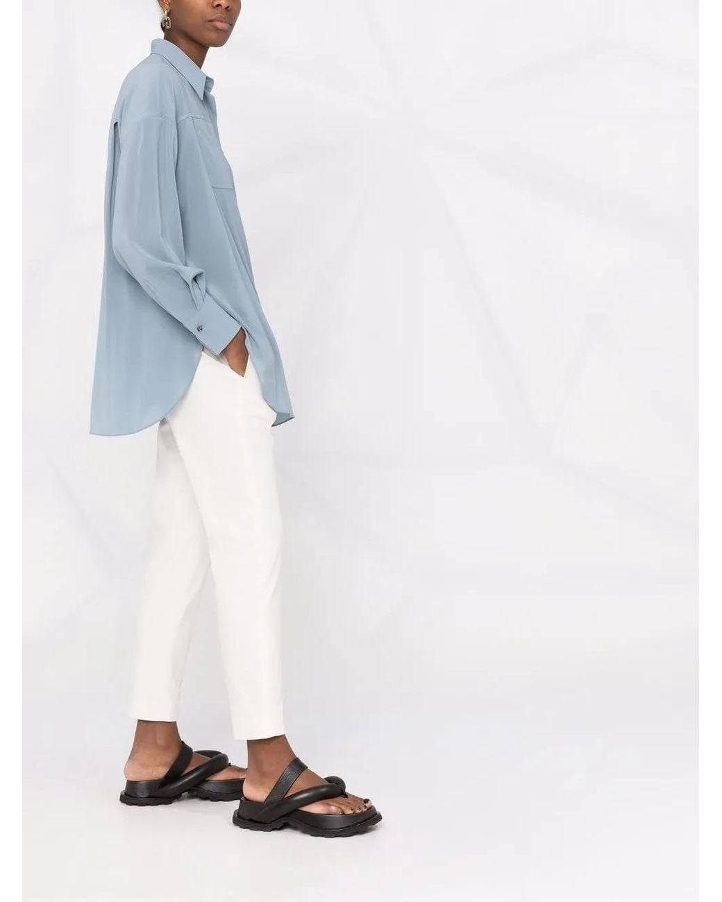 Brunello Cucinelli White Cropped Trousers