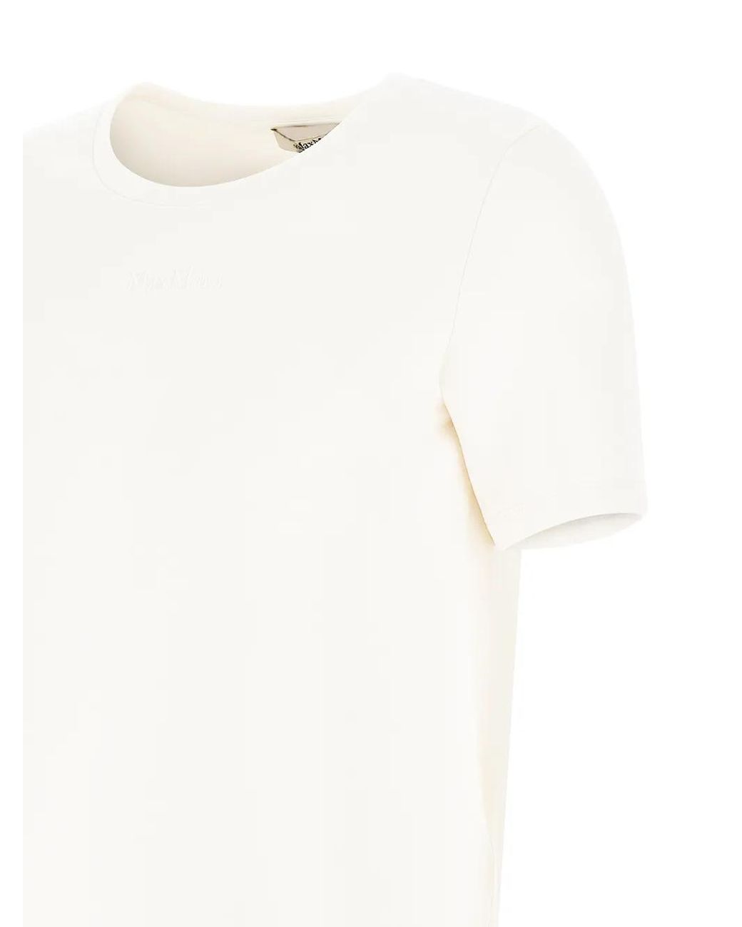 Max Mara Natural Embroidered Crew-Neck T-Shirt
