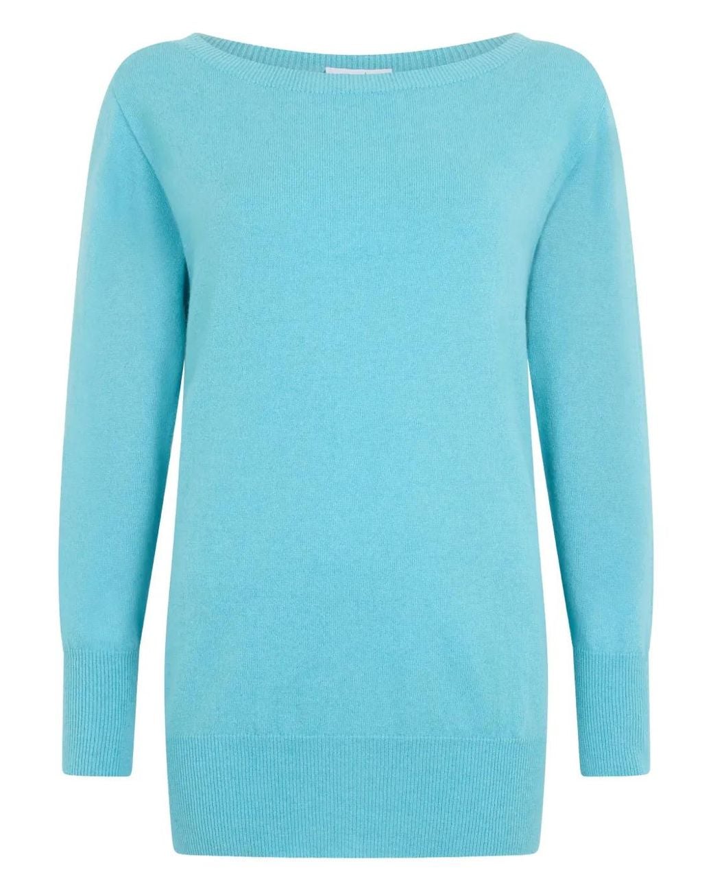 Malo Blue Boat-Neck Sweater