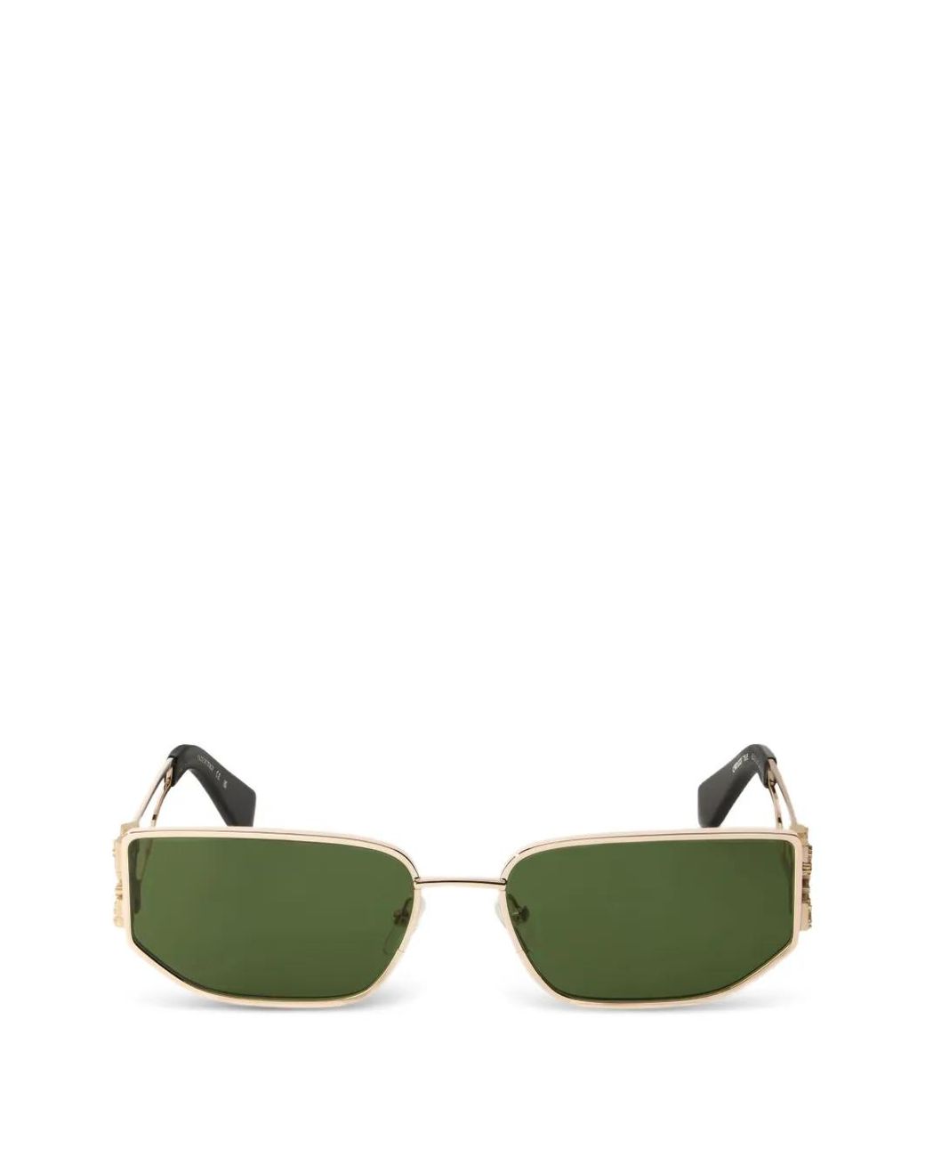 Off-White c/o Virgil Abloh Green Allen Geometric-Frame Sunglasses