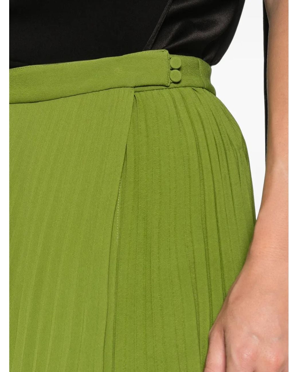 Tom Ford Green Pleated Maxi Skirt