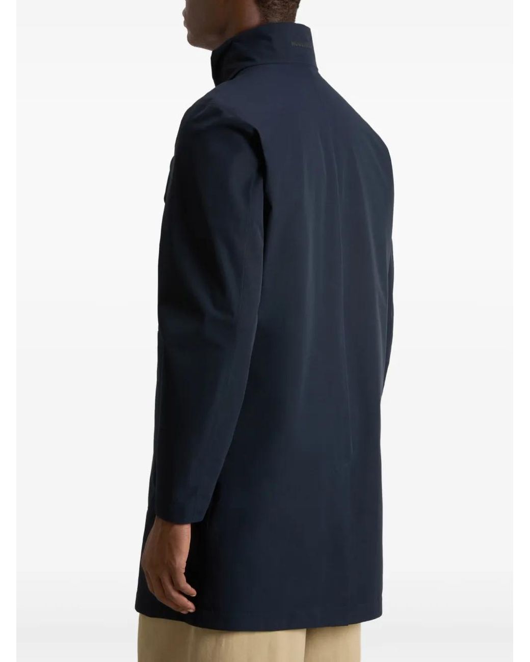 Woolrich Blue Two Layers 2In1 Trench Coat for men