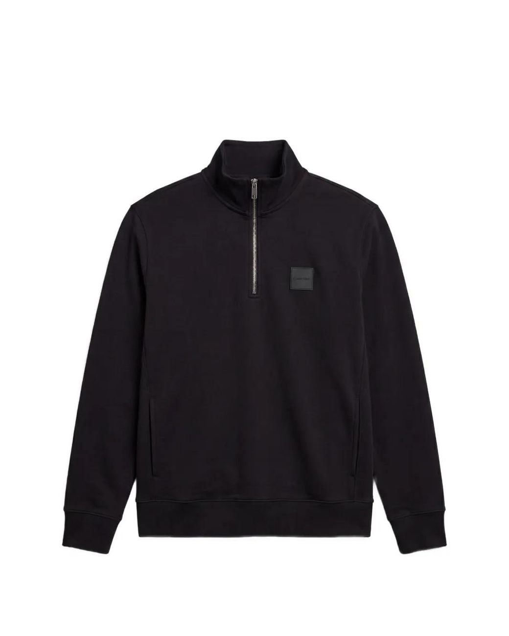 Pull À Col Zippé Et Patch Logo Calvin Klein pour homme en coloris Blue