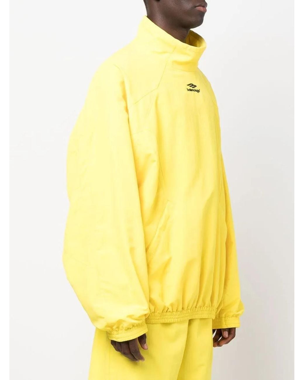 Balenciaga Yellow 3b Sports Icon Pull-over Tracksuit Jacket for men