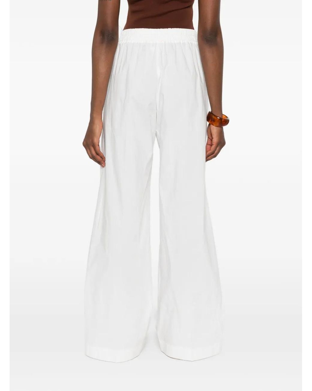 Forte_forte White Elasticated-Waistband Trousers