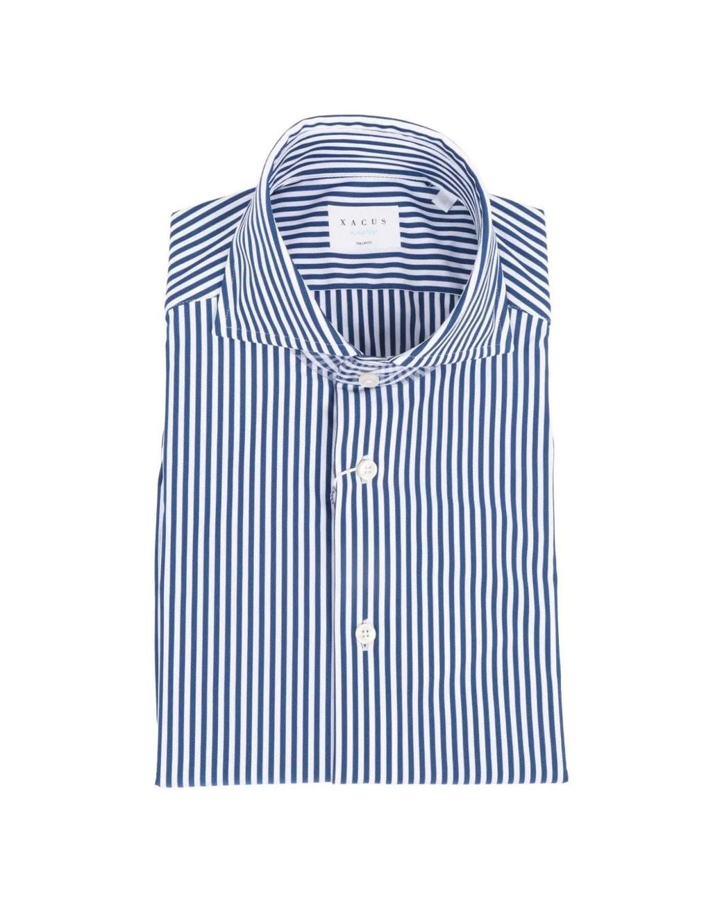 Xacus Blue Active Shirt Striped Shirt for men