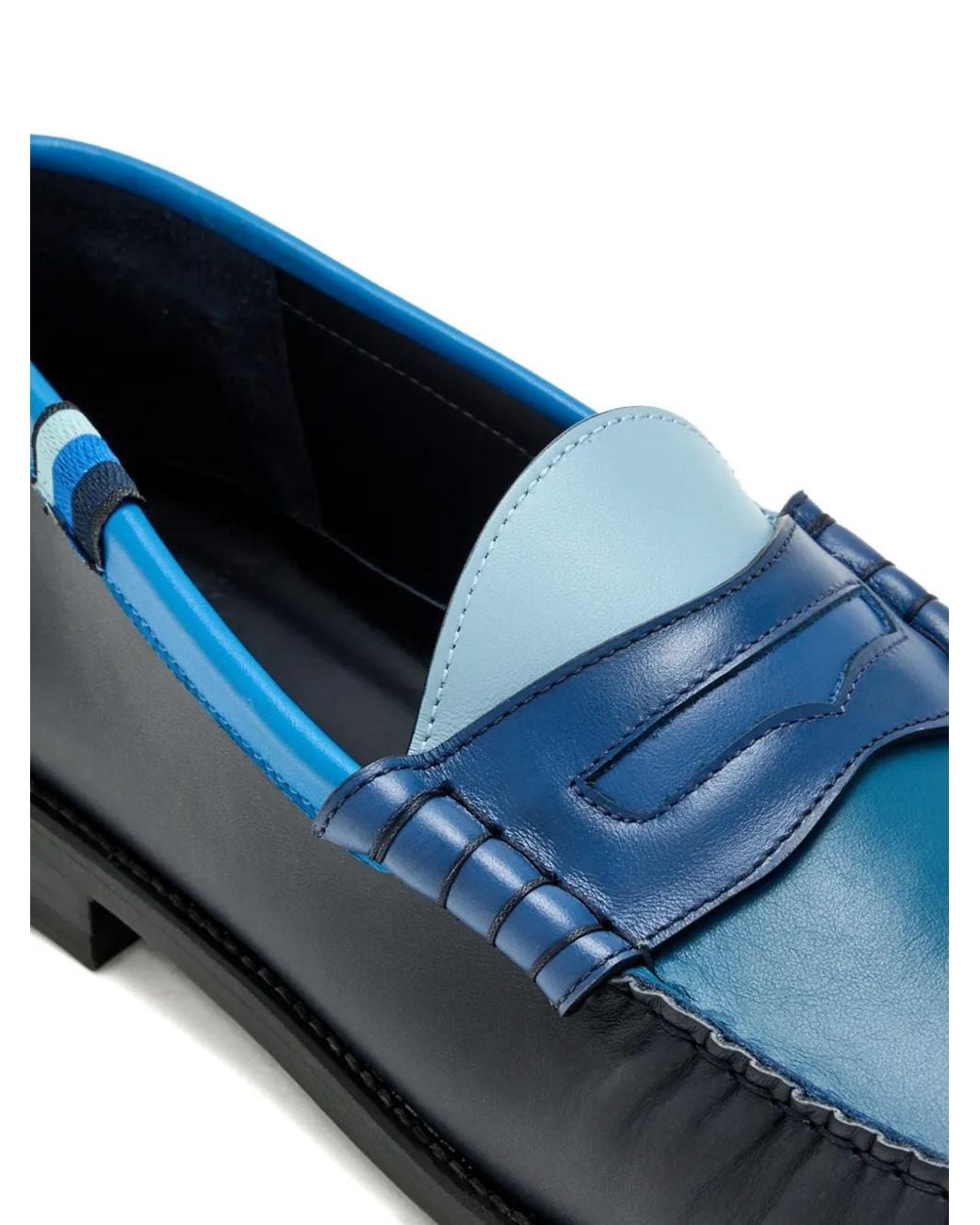 Blu Scarpa Blue Penny-Strap Loafers for men