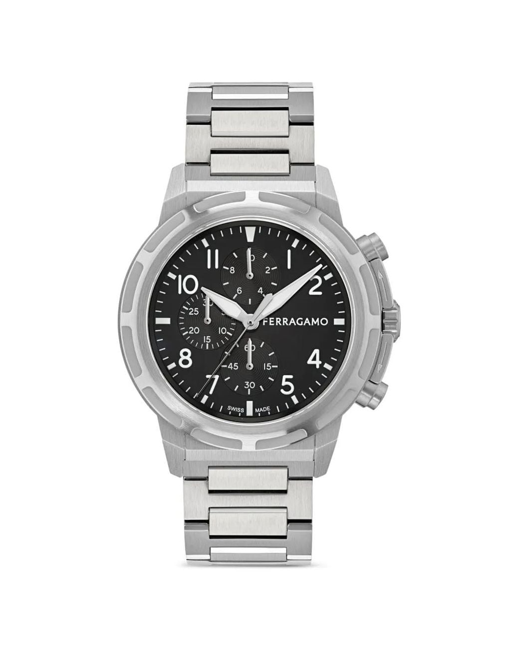 Ferragamo Gray Nima Chrono 43Mm Watch for men