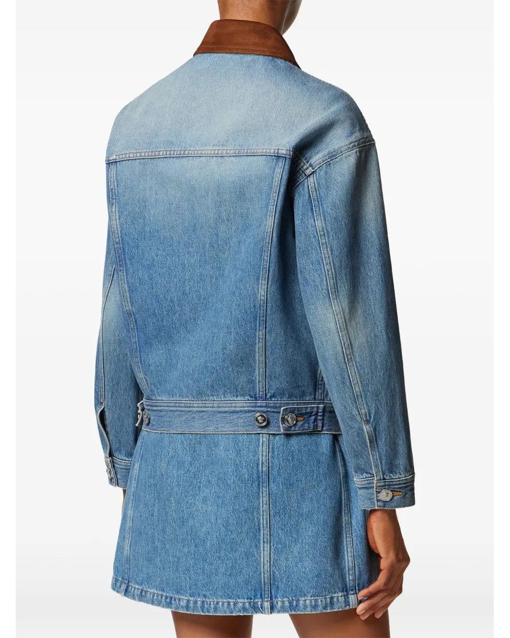 Versace Blue Denim Cotton Jacket