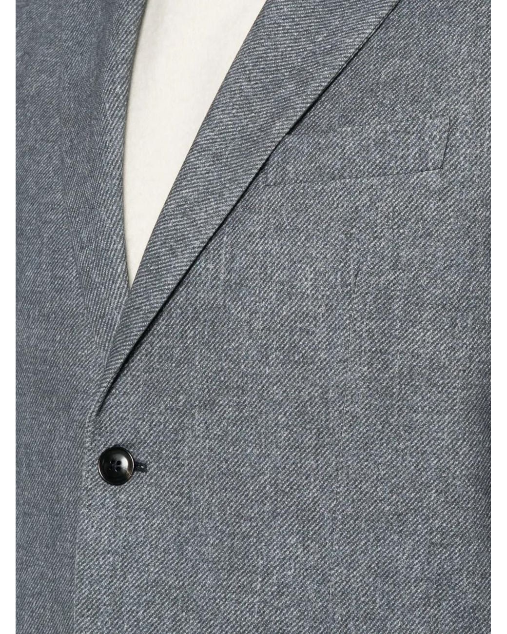 Circolo 1901 Gray Herringbone-Pattern Single-Breasted Blazer for men