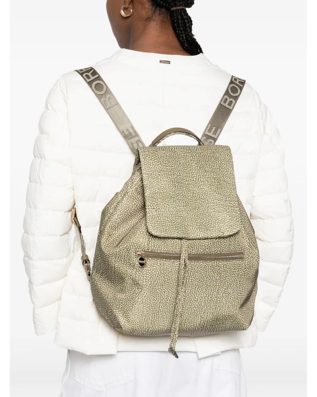 Borbonese Natural Medium Eco Backpack