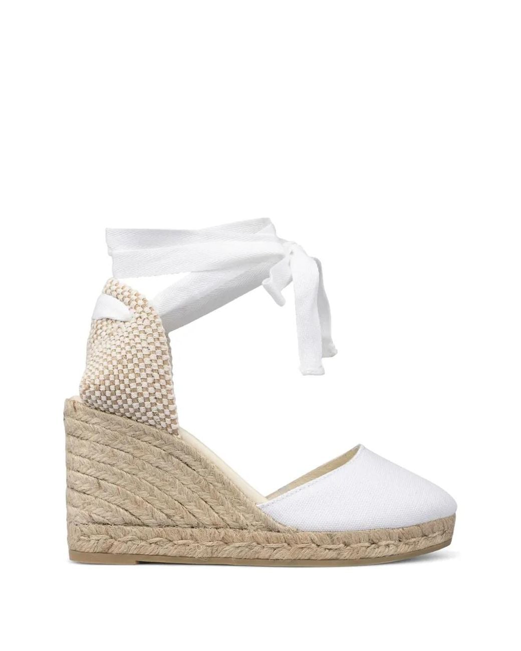 Espadrilles White Colin Lona Wedge Ankle-Tie