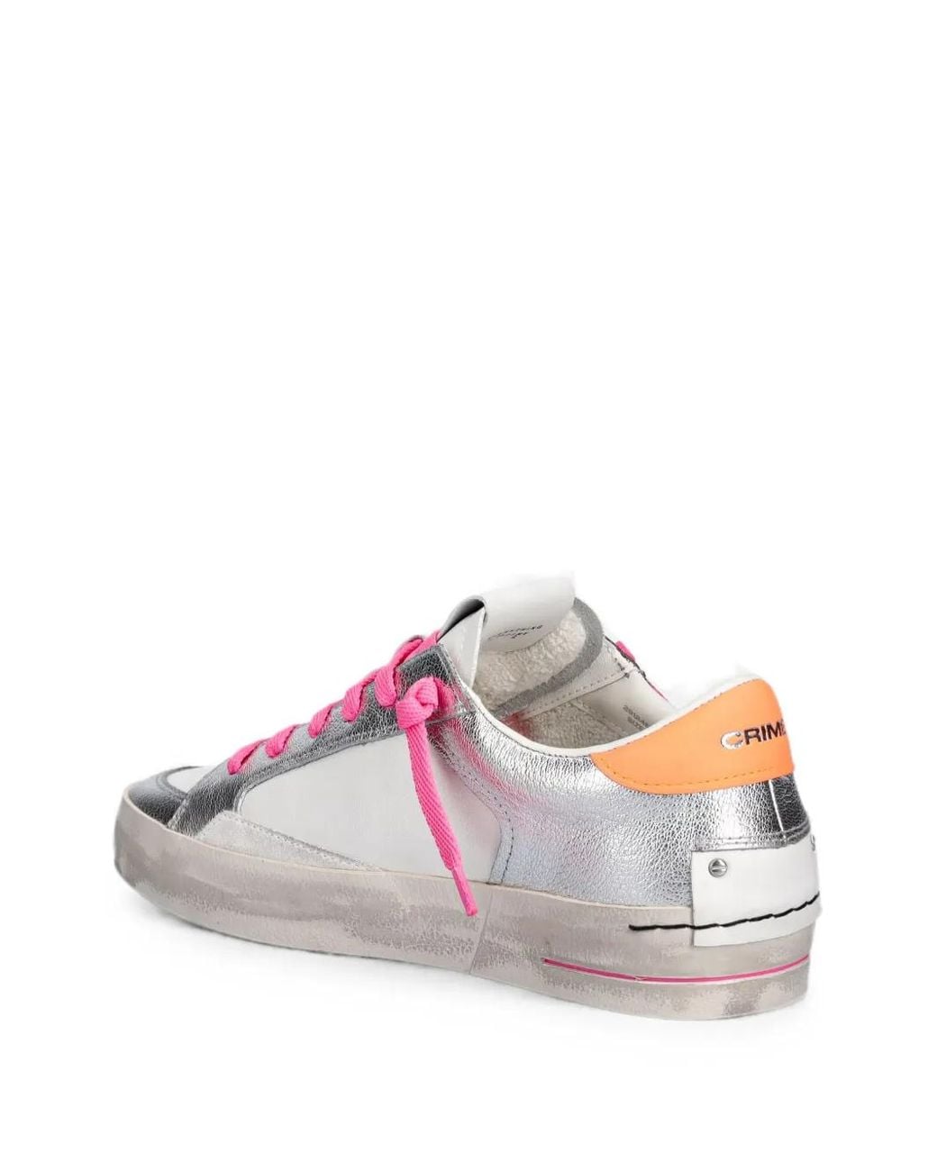 Crime London Pink Skate Deluxe Leather Sneakers