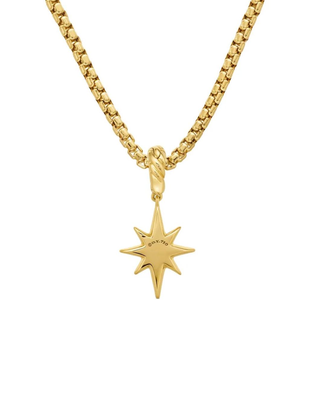 David Yurman Metallic 18Kt North Star Amulet Diamond Pendant (15Mm)