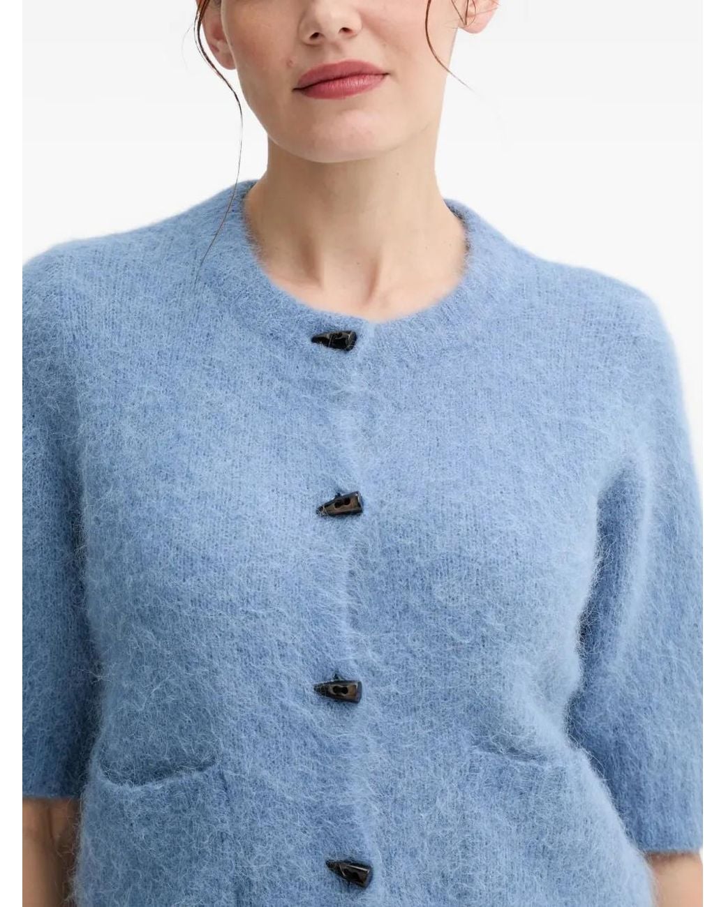 Munthe Blue Locca Short-Sleeve Cardigan