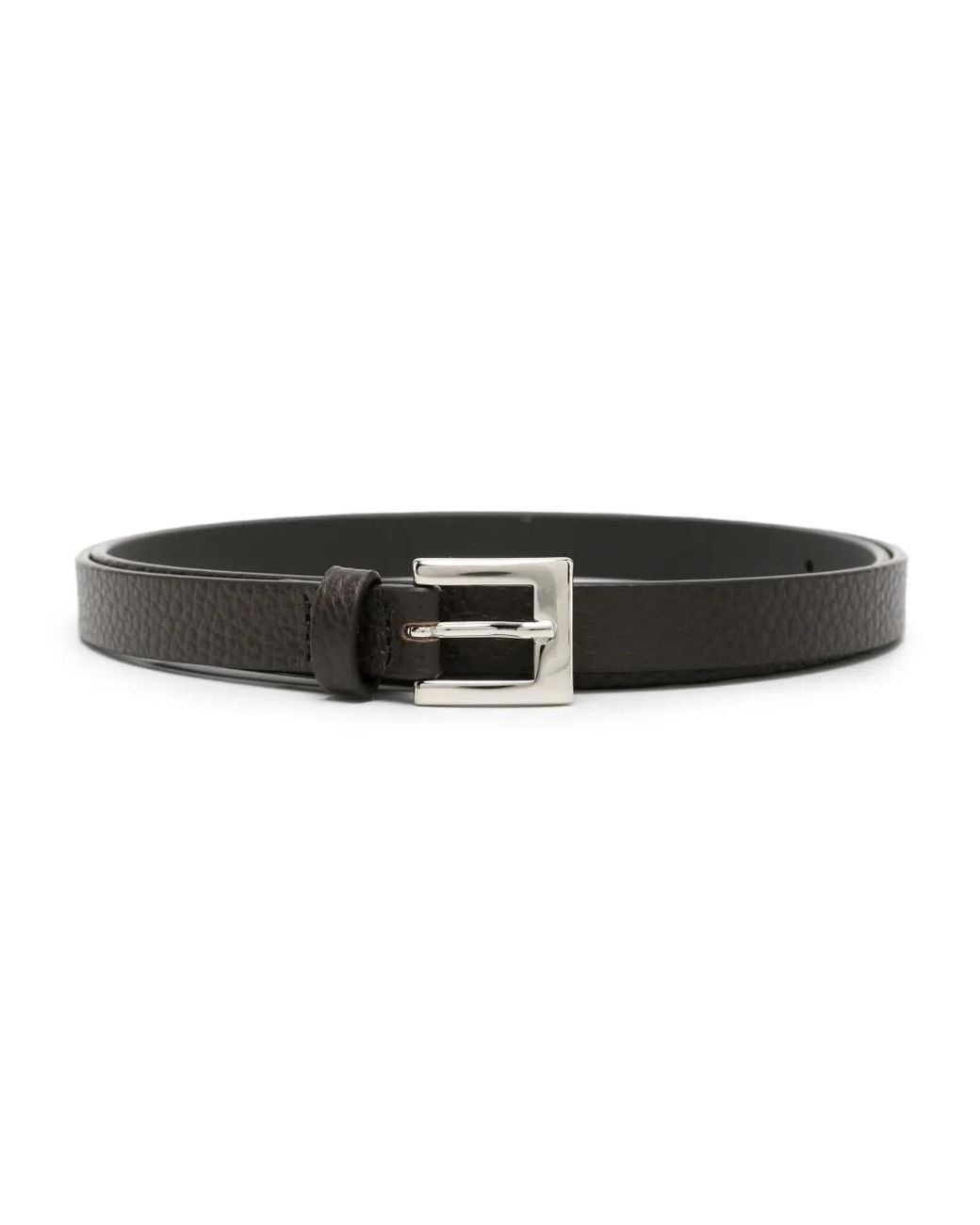 P.A.R.O.S.H. Black Pebbled Leather Belt