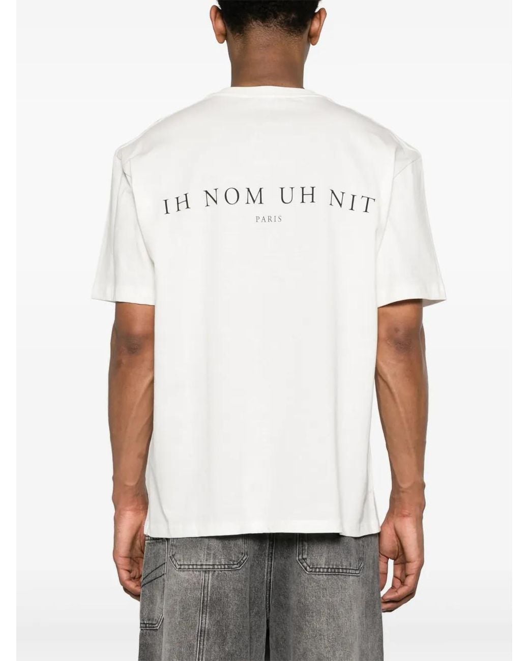 Ih Nom Uh Nit White Photograph-Print Cotton T-Shirt for men