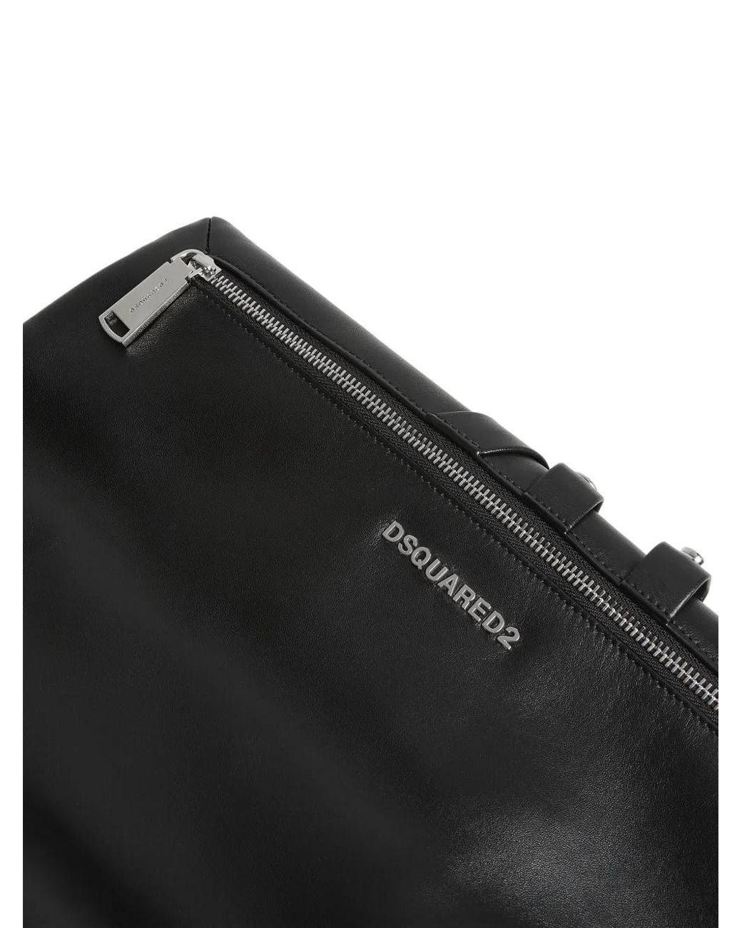DSquared² Black Leather Clutch Bag